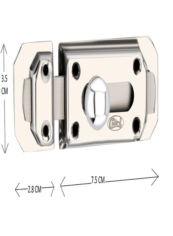 Chitra Stainless Steel Long Latch - Bathroom Tower Bolt 4" Window Latch (Pack of 2, Silver) - Image 4